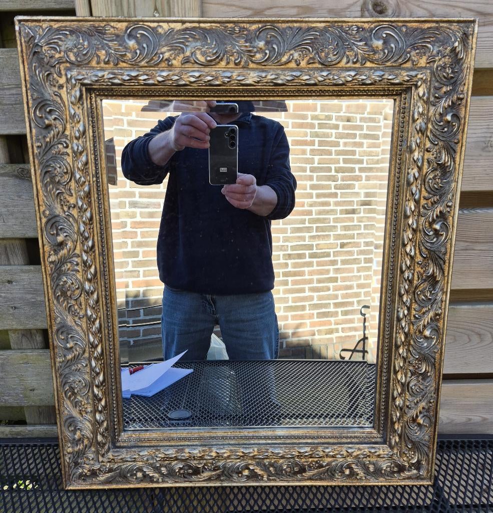 2 BROCANTE SPIEGELS * LEES BESCHRIJVING*, Huis en Inrichting, Woonaccessoires | Spiegels, Ophalen, Minder dan 50 cm, Gebruikt