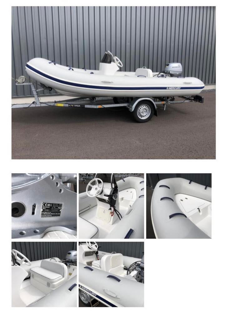 Rib 4.20 + Honda 20pk powertilt Project, Watersport en Boten, Rubberboten, Gebruikt, 5 m, 20 pk, Ophalen