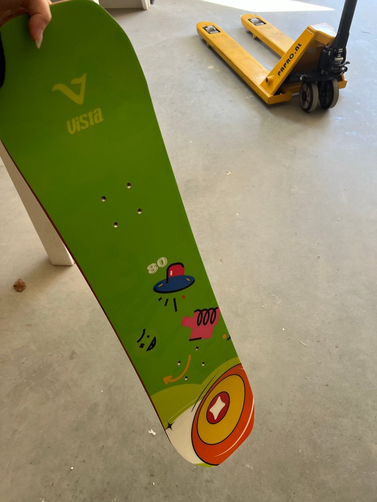 Vista Snowboard - Groen met Leuke Print, Ophalen of Verzenden, Nieuw, Board