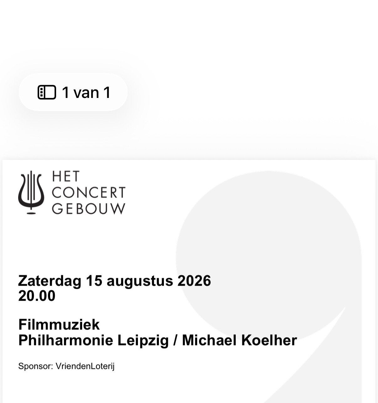 Uitverkocht event filmmuziek van Lord of The Rings vanavond, Tickets en Kaartjes, Twee personen
