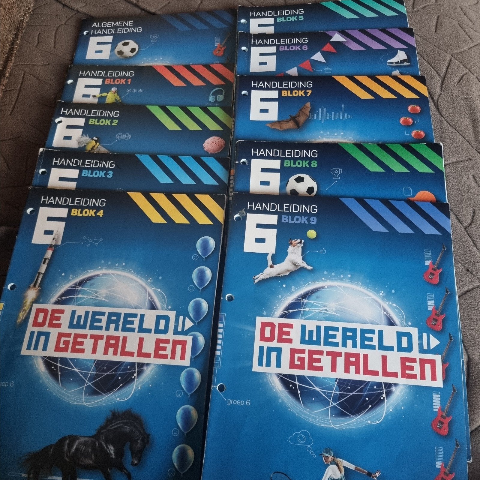 De Wereld in Getallen Handleidingen Blok 1-9 + Algemeen, Boeken, Schoolboeken, Overige vakken, Ophalen of Verzenden, Overige niveaus