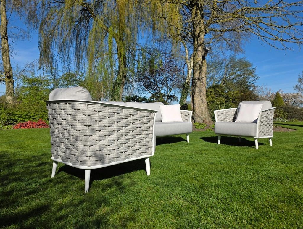 Manutti Cascade high-end outdoor loungeset bank + fauteuils, Ophalen of Verzenden, Aluminium, Bank
