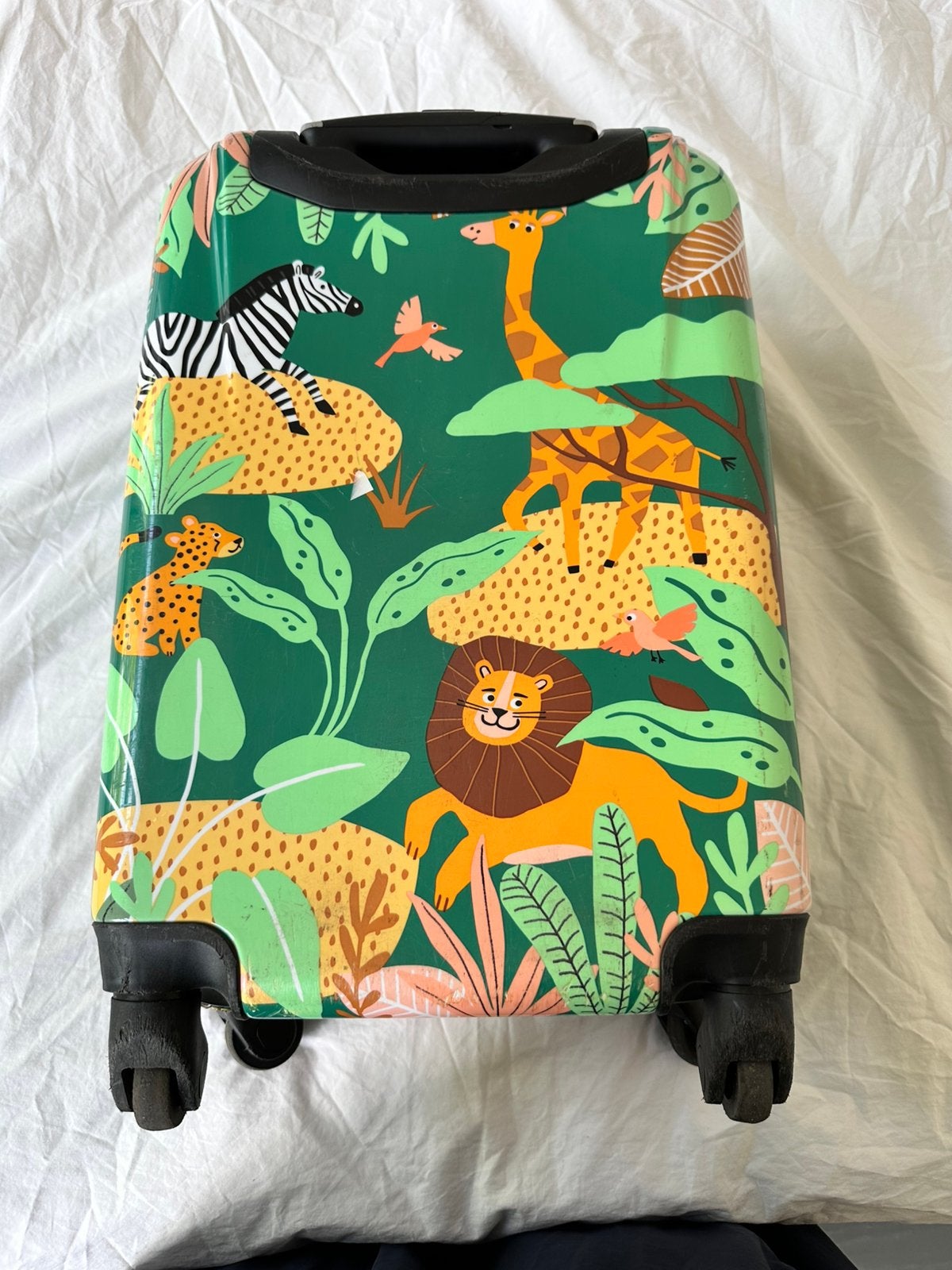reiskoffer HEMA handbagage (dierenpint, Wieltjes, Gebruikt, 50 tot 60 cm, Hard kunststof
