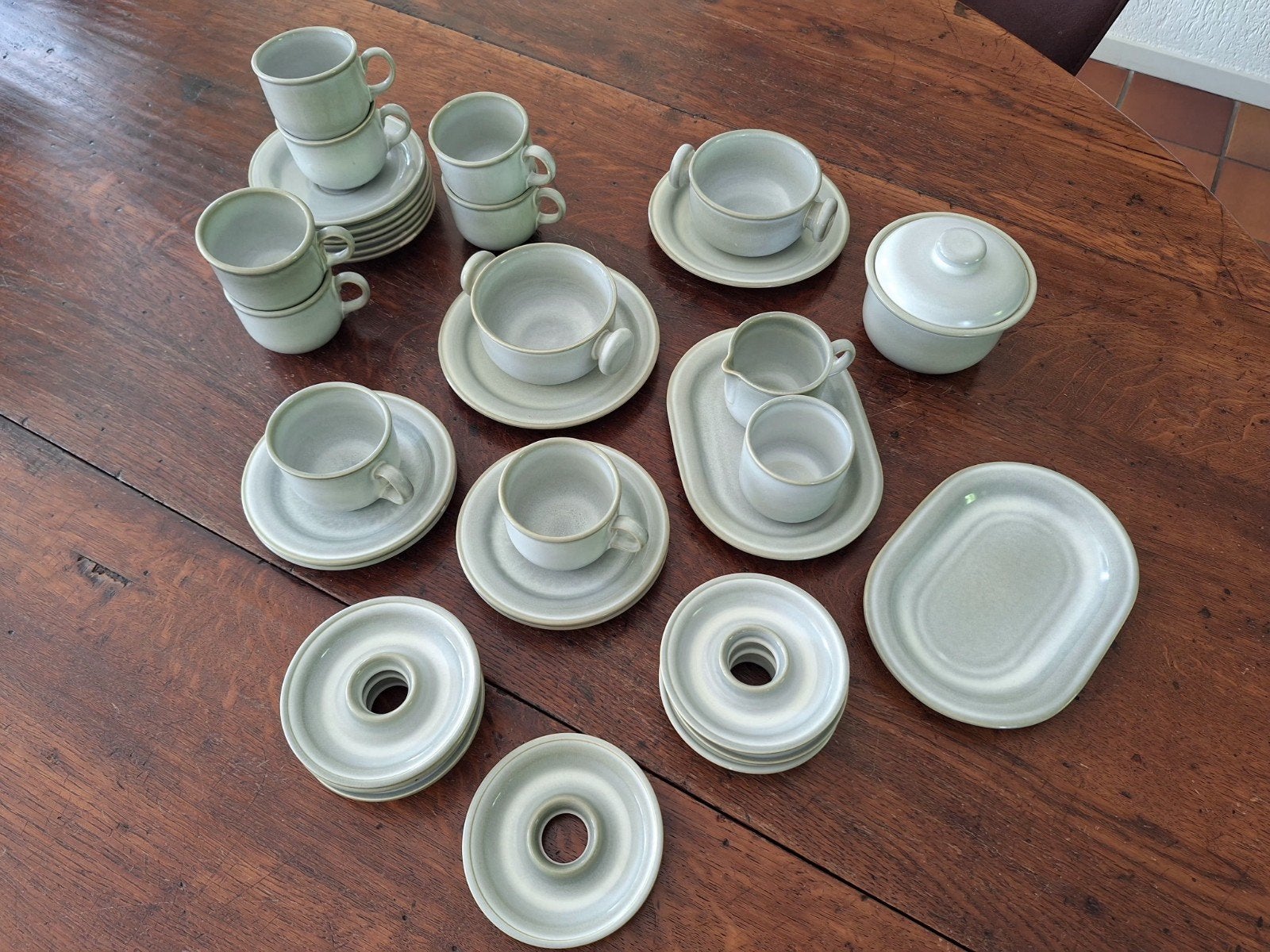Servies Potterie de Driehoek model texel, Ophalen, Overige merken, Overige typen, Zo goed als nieuw