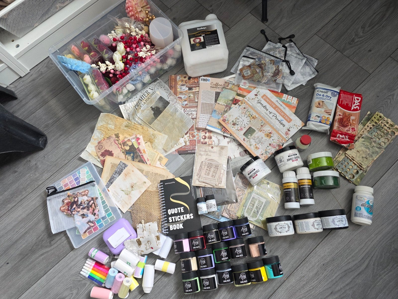 Uitgebreide Hobby Knutselset: Bloemen, Klei & Papier, Hobby en Vrije tijd, Knutselen, Ophalen of Verzenden