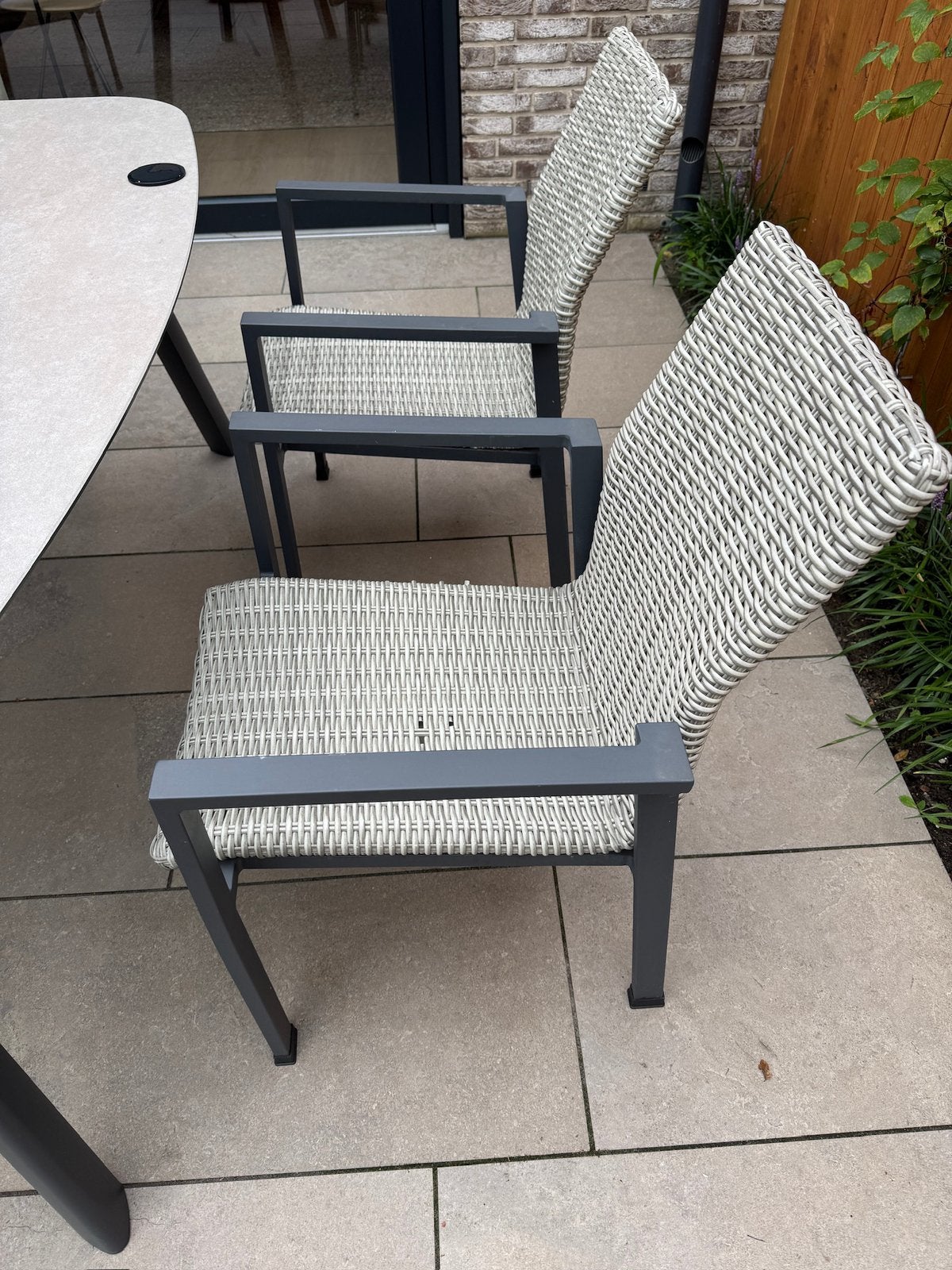 4 Manifesto tuinstoelen, stapelbaar, Tuin en Terras, Ophalen, Zo goed als nieuw, Kunststof