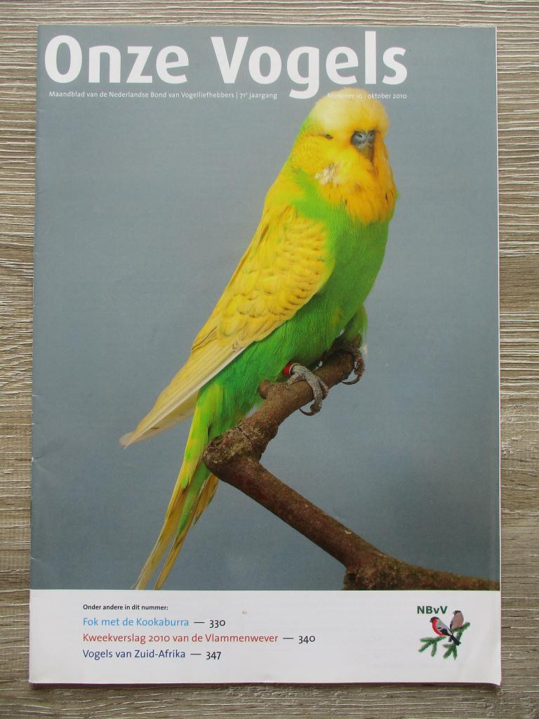 Onze vogels 71e jaargang nr. 10 oktober 2010, Boeken, Ophalen of Verzenden, Gelezen, Vogels