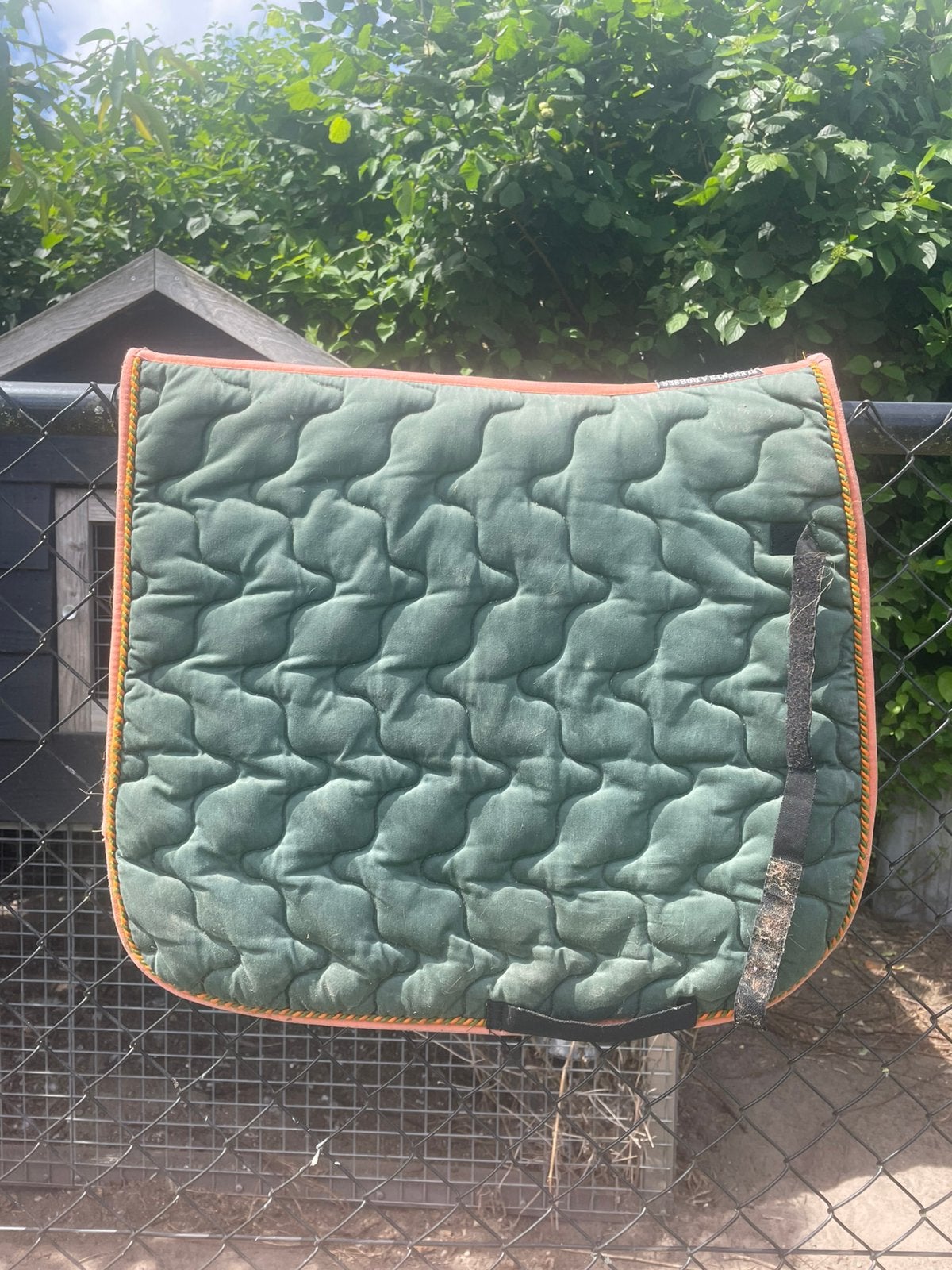 Dekje full, Dieren en Toebehoren, Paarden en Pony's | Dekens en Dekjes, Gebruikt, Groen, Full (L), Ophalen
