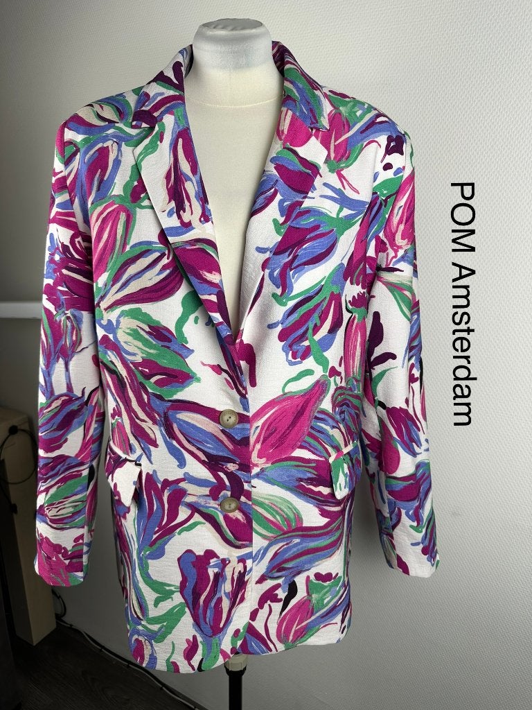 POM Amsterdam Blazer  (mt: 42/44) 16,3/8964, POM Amsterdam, Blauw, POM Amsterdam, Maat 42/44 (L)