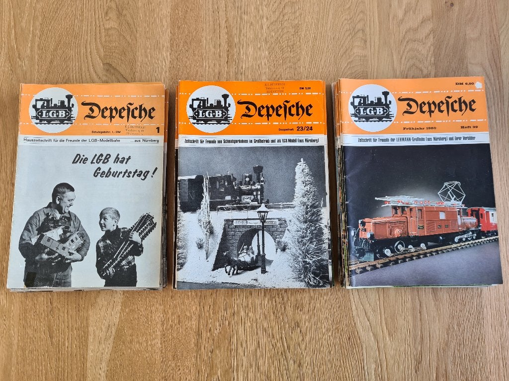 LGB Depesche nr. 1 t/m 48 compleet | 1969–1984 | Duitstalig, Gebruikt, Gelijkstroom of Wisselstroom, LGB, Boek, Tijdschrift of Catalogus