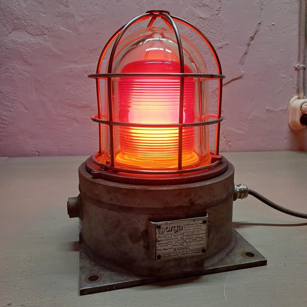 INDUSTRIËLE RODE LAMP EXPLOSIEVRIJE OBSTAKEL MARKERING, Ophalen, Zo goed als nieuw
