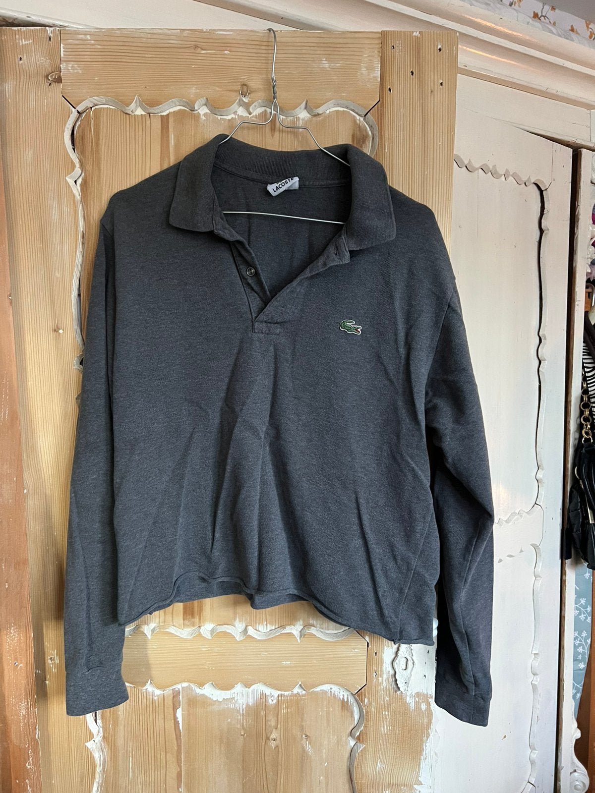 Lacoste polo grijs M 100% katoen, Ophalen of Verzenden, Zo goed als nieuw, Grijs