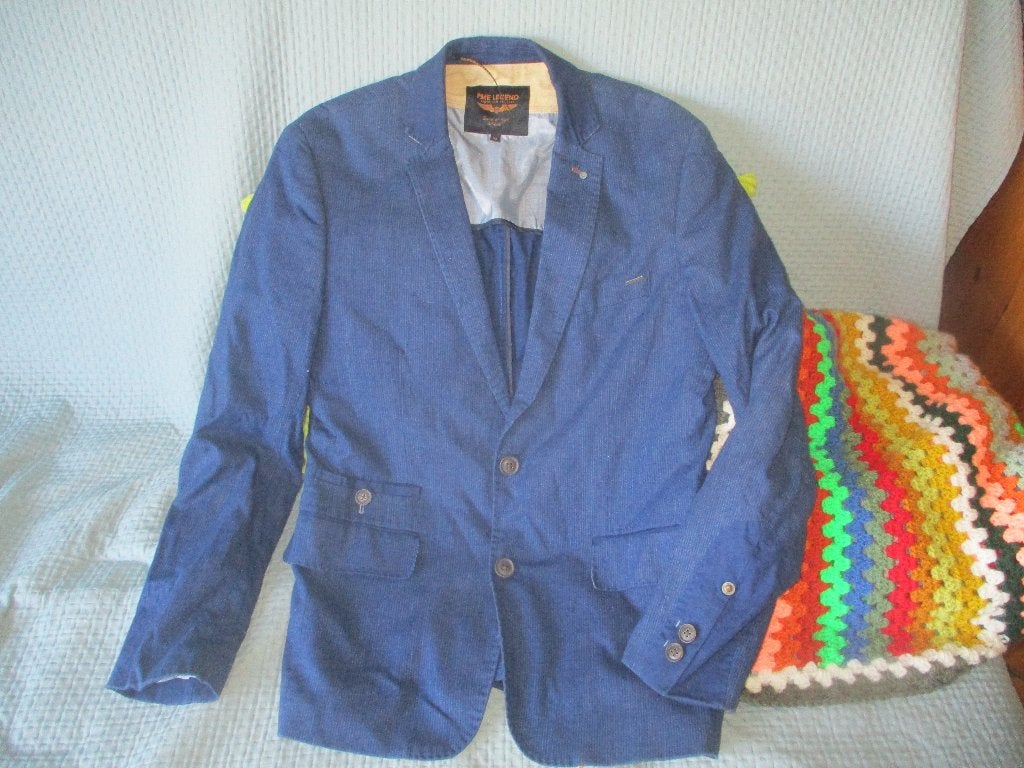 Heren Colbert, Ophalen, Maat 52/54 (L), Blauw, Zo goed als nieuw
