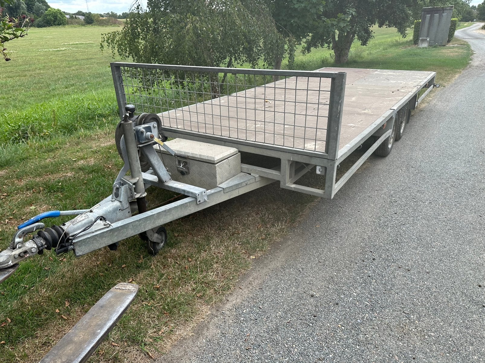 Plateau wagen open aanhanger, Auto diversen, Aanhangers en Bagagewagens, Ophalen, Zo goed als nieuw