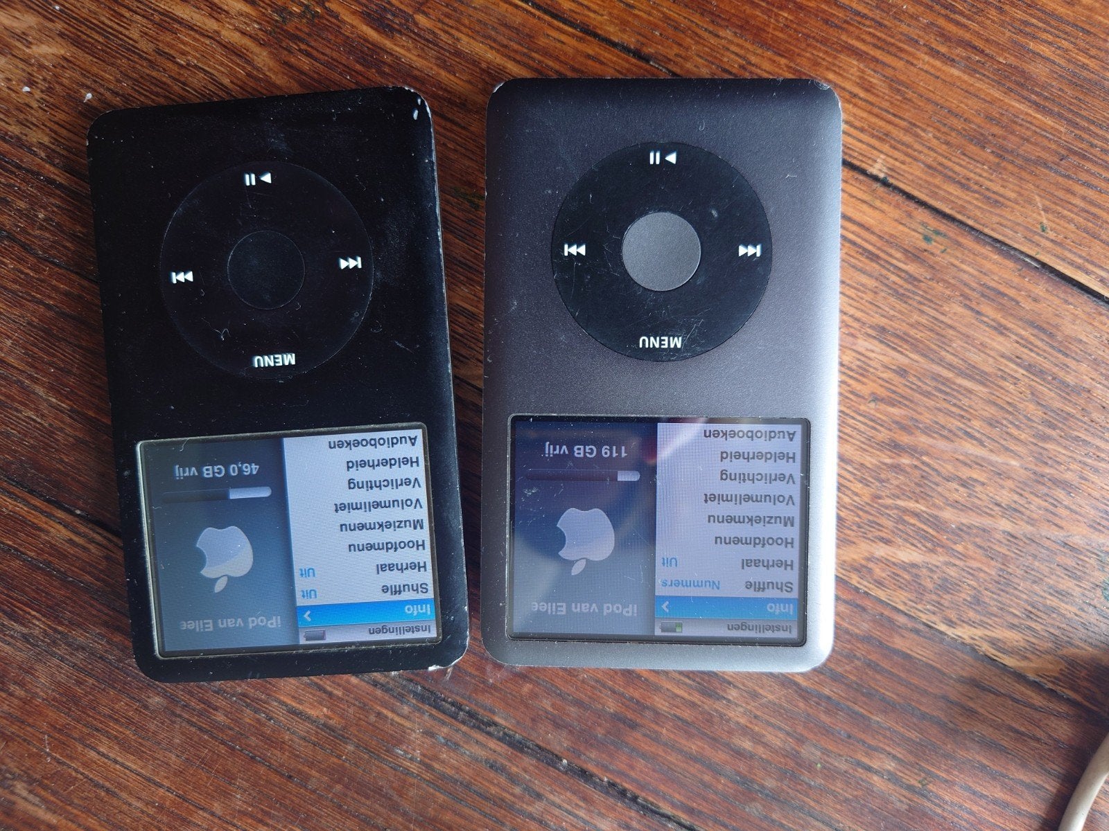 iPod Classic 80GB en 160GB - Zwart en Grijs, Audio, Tv en Foto, Mp3-spelers | Apple iPod, 40 GB en meer, Gebruikt, Classic, Zwart