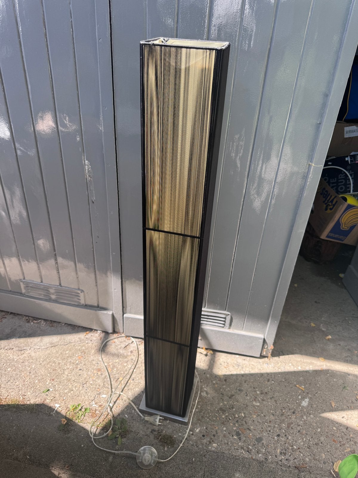 GAMMA vloerlamp Elisabeth vierkant zwart, Ophalen of Verzenden, Gebruikt, 150 tot 200 cm