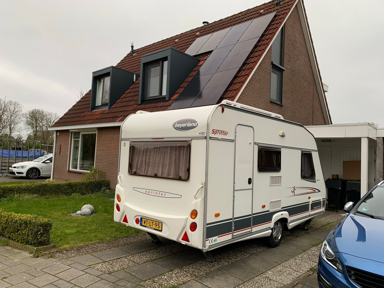 Beyerland Sprinter 420 LB, Caravans en Kamperen, Caravans, Particulier, tot en met 4, 750 - 1000 kg, Treinzit, Beyerland, Frans bed
