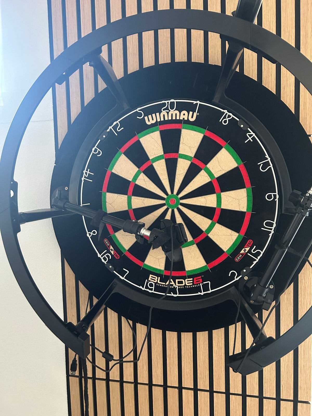 LED lichtring met dartbord rand en dartmat, Ophalen of Verzenden, Zo goed als nieuw, Overige typen