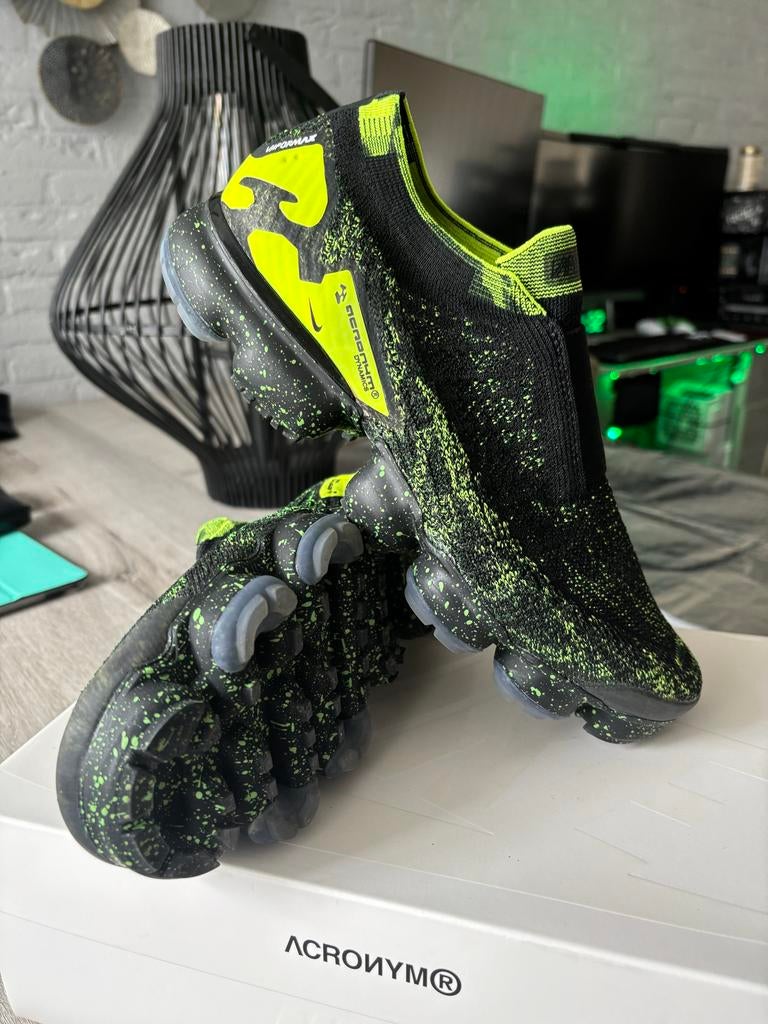 Nike Air Vapormax FK Moc 2/ACRONYM Zwart/Volt nieuw in doos, Ophalen, Nieuw, Zwart, Sneakers of Gympen