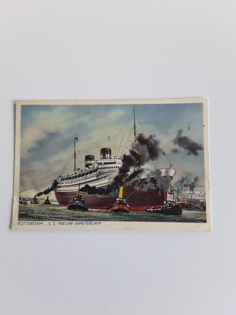 Rotterdam, Verzamelen, Ophalen of Verzenden, Gebruikt, Motorboot, Kaart, Foto of Prent