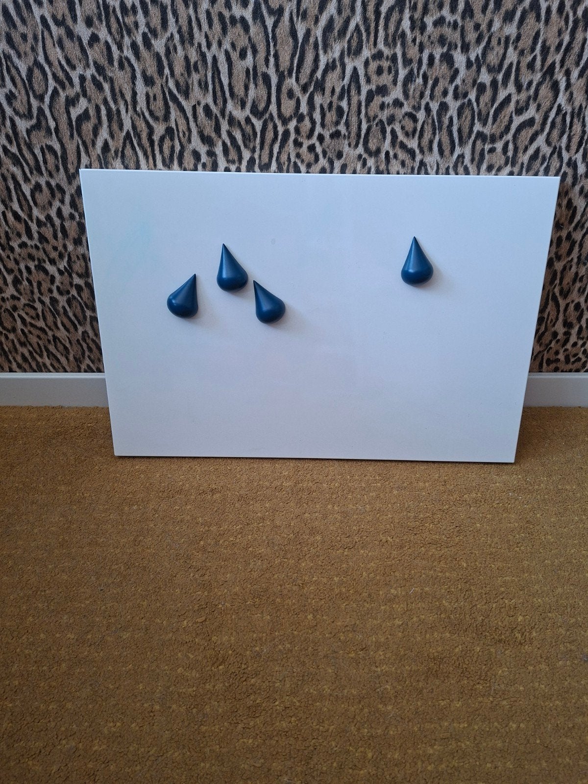 Whiteboard/magneetboard IKEA met waterdruppel-magneten, Diversen, Schoolborden, Ophalen, Gebruikt, Whiteboard