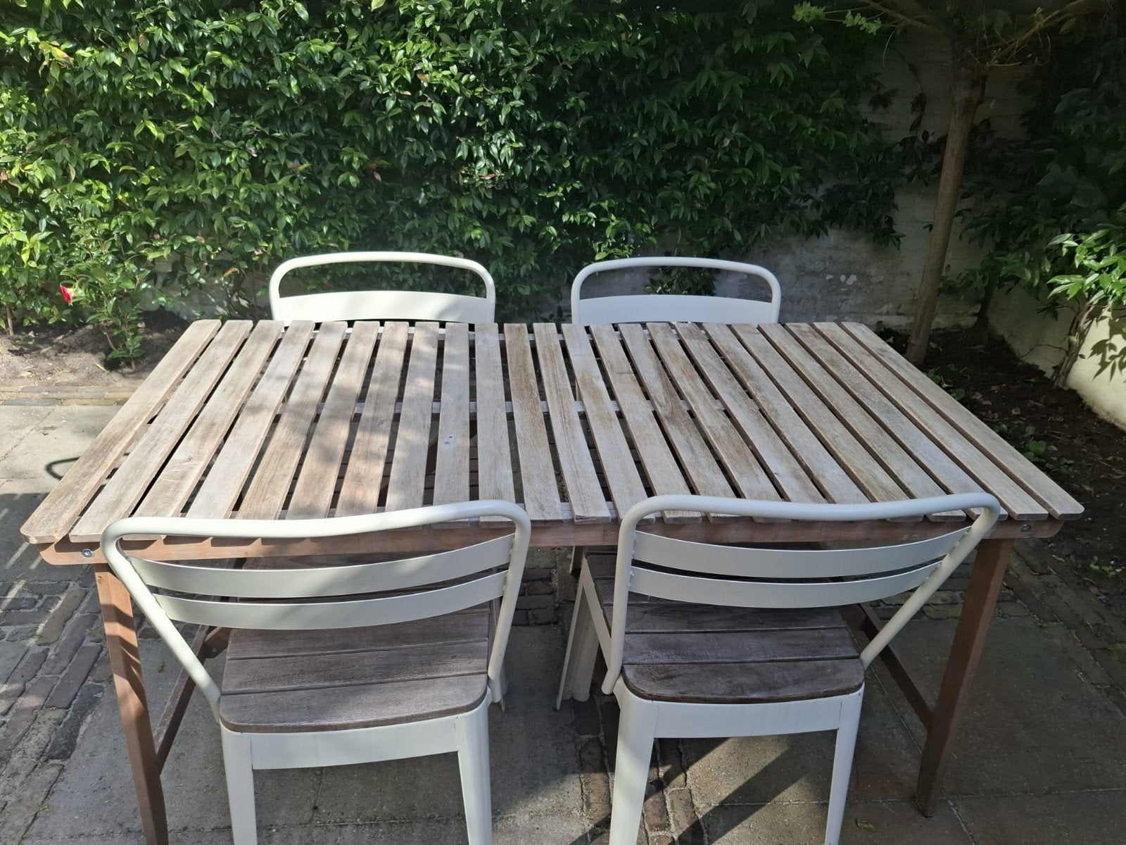 Tuinset (tafel + 4 stoelen), Ophalen, Gebruikt