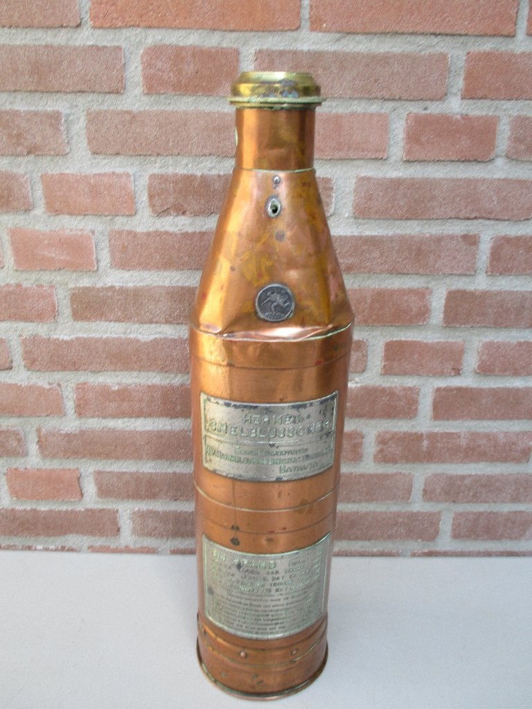 Antieke koperen brandblusser., Antiek en Kunst, Ophalen of Verzenden