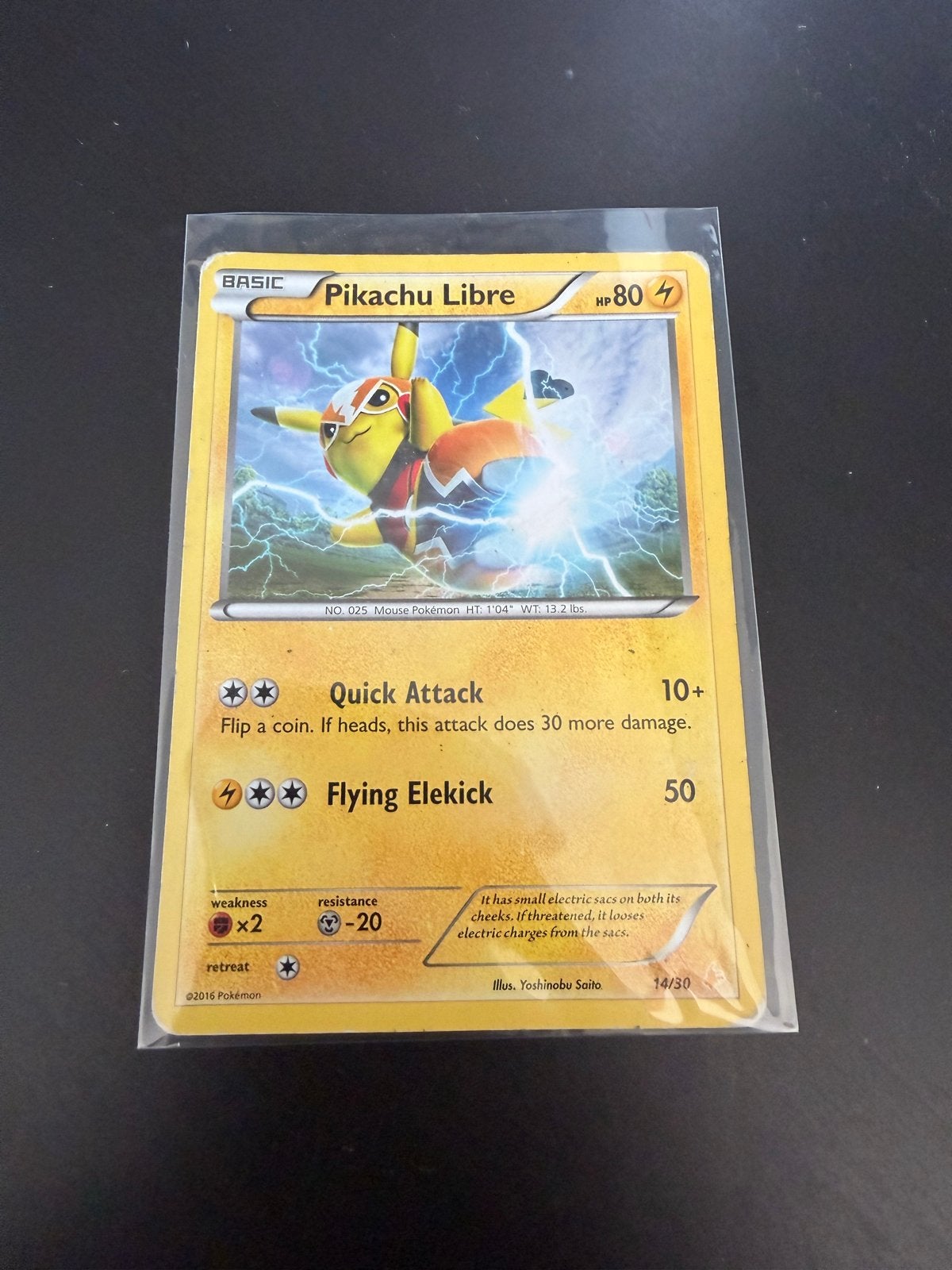 Pikachu Libre Pokémon Kaart (2016) - Zeldzaam!, Ophalen of Verzenden, Zo goed als nieuw, Losse kaart