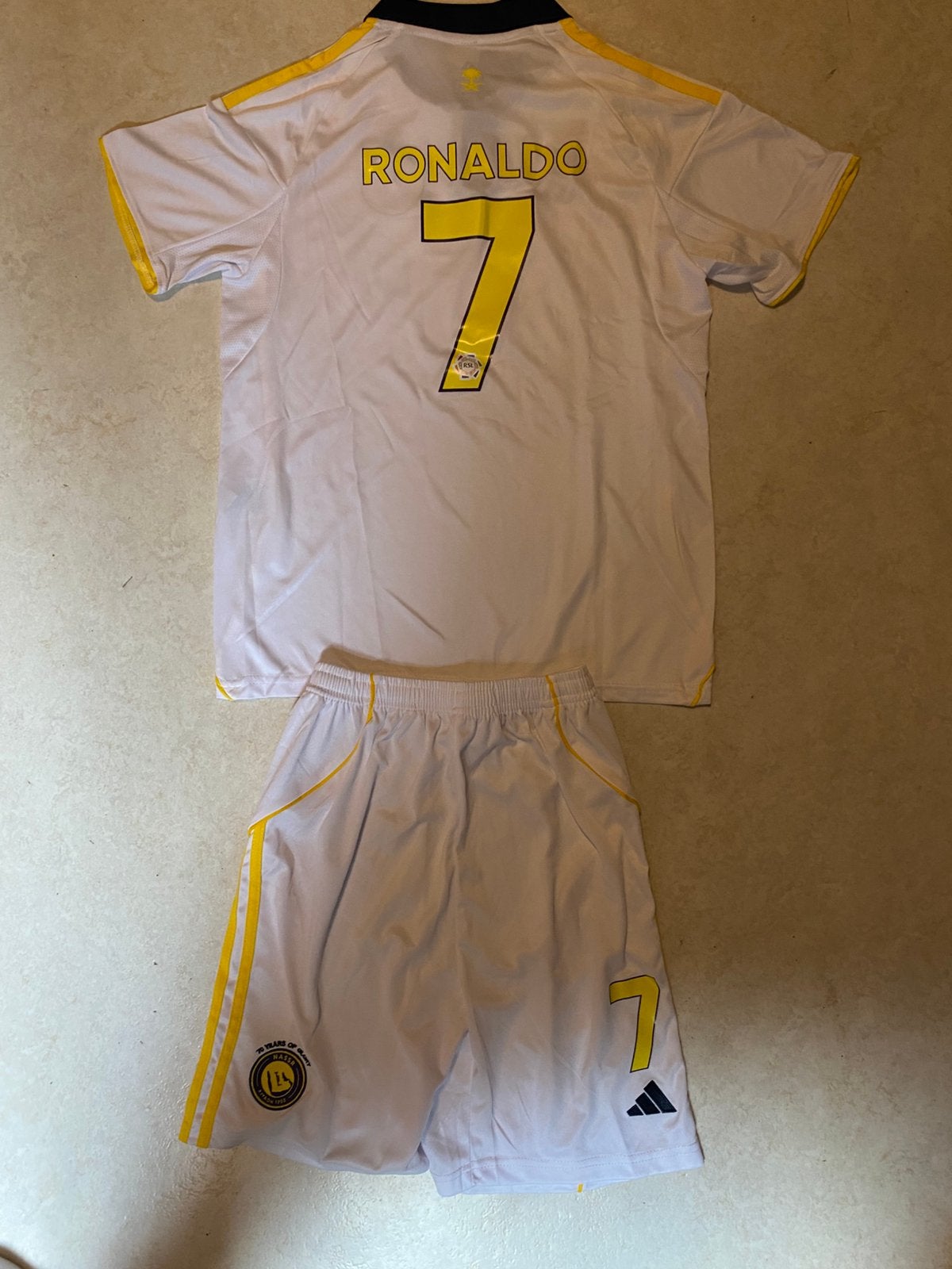 Al nassr shirt broekje ronaldo kids tenue, Kinderen en Baby's, Ophalen of Verzenden, Zo goed als nieuw, Jongen of Meisje