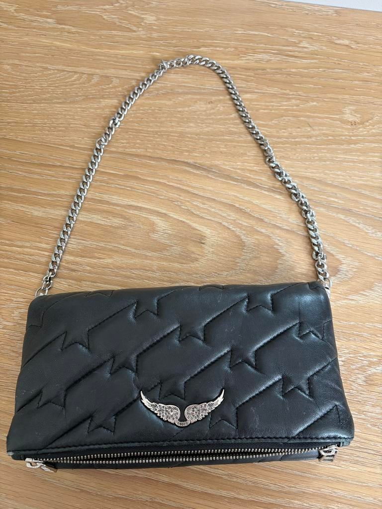 Zadig et voltaire tas clutch, Ophalen of Verzenden, Zo goed als nieuw, Zwart, Schoudertasje