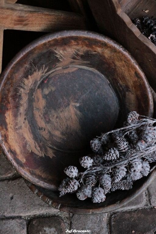 Oude houten schalen, oude schaal, schaal, Www.jufbrocante.nl, Www.jufbrocante.nl, Nieuw, Ophalen of Verzenden