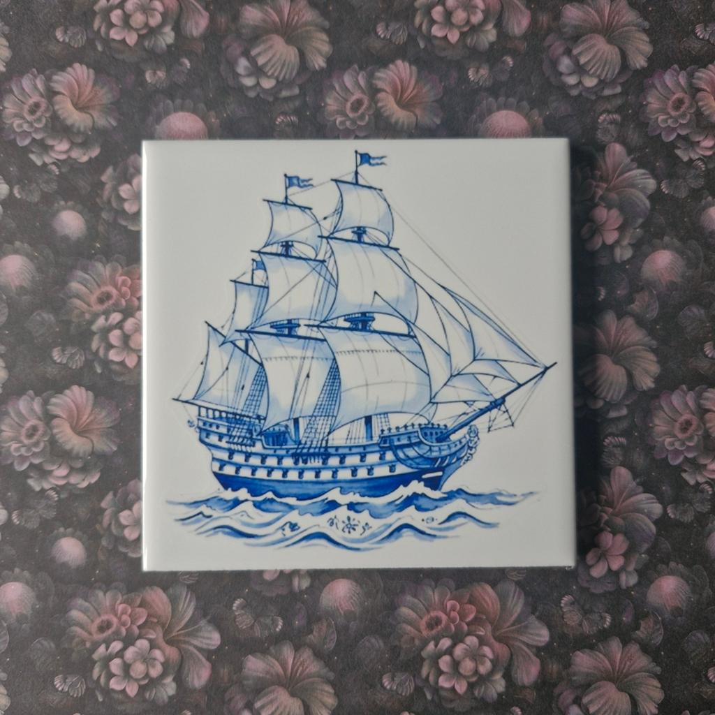 Delfts blauwe decoratie tegel incl houder/haakje, Ophalen of Verzenden, Nieuw