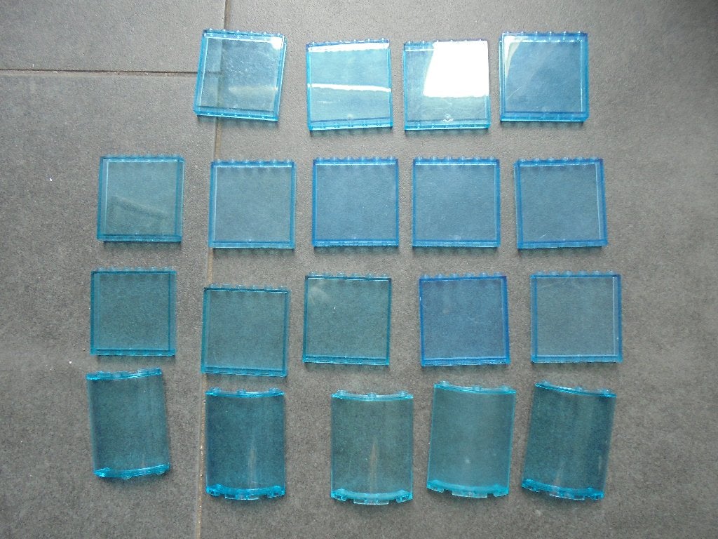 lego paneel 1X6X5 transparant blauw, City, Inclusief extra onderdelen, Lego, Ophalen of Verzenden
