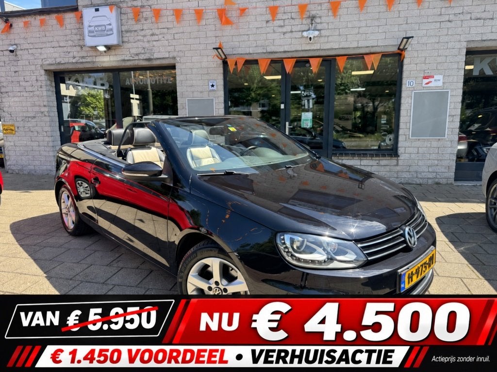 Volkswagen Eos 2.0 TSI Highline | Automaat | Leer 2 Tone, Gebruikt, 4 cilinders, 4 stoelen, Zwart