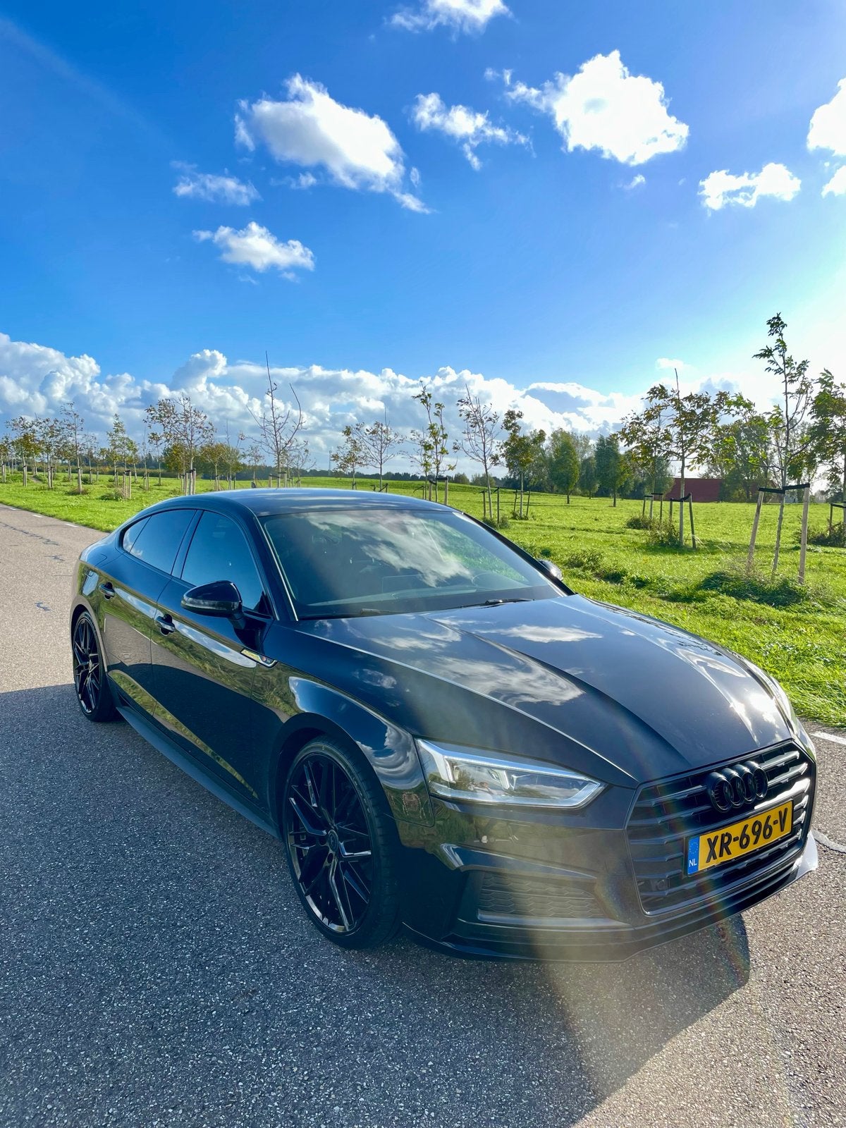 Audi A5 Sportback 2.0 TFSI 190 pk S line | Black edition, Auto's, 1984 cc, Leder en Stof, Zwart, Particulier