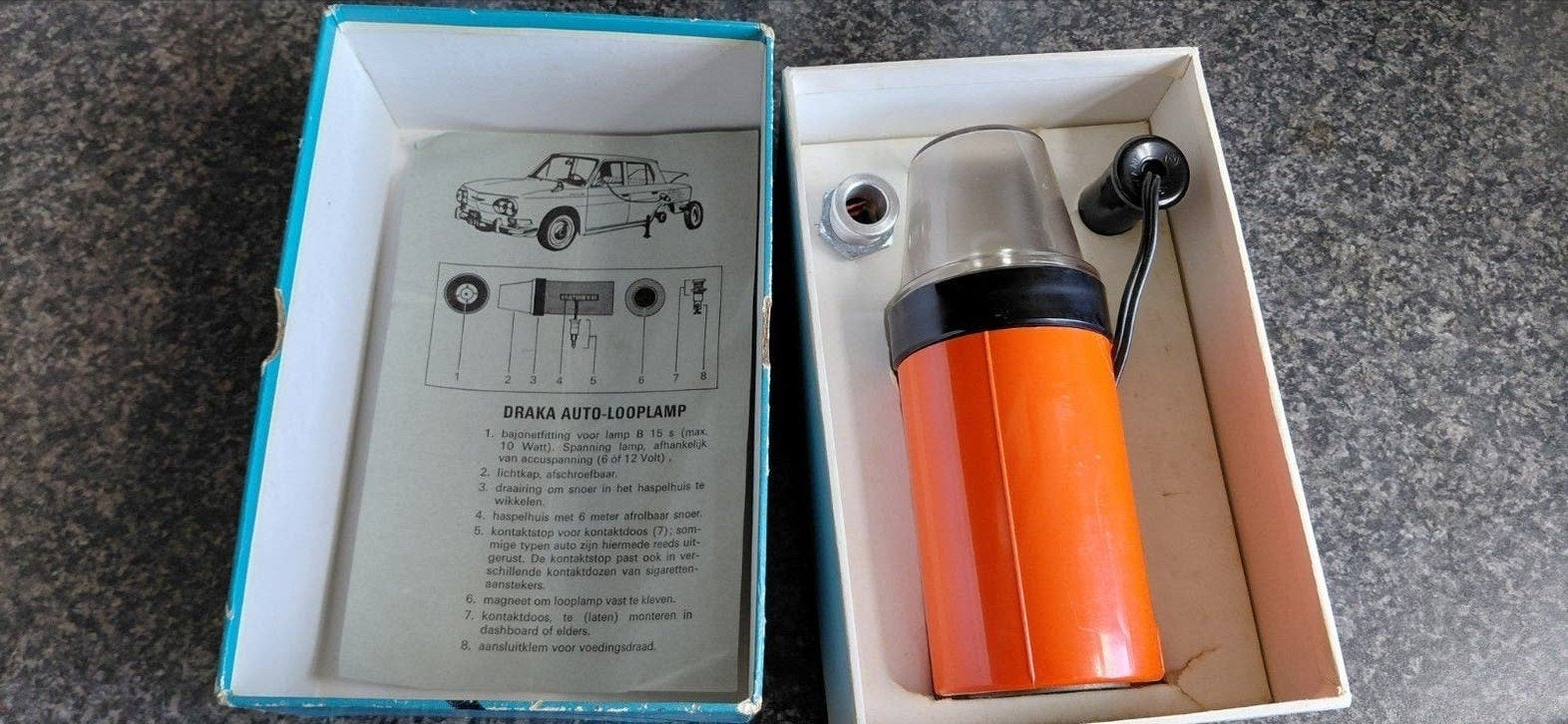 VOLKSWAGEN KEVER, DRAKA AUTO-LOOPLAMP COMPLEET, Ophalen of Verzenden