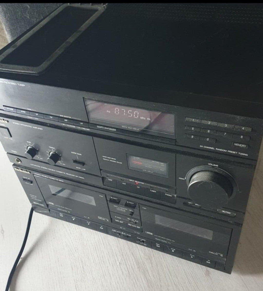 Technics SA-X900L Stereo Dubbel Cassette Receiver, Tuner of Radio, Gebruikt, Losse componenten, Ophalen