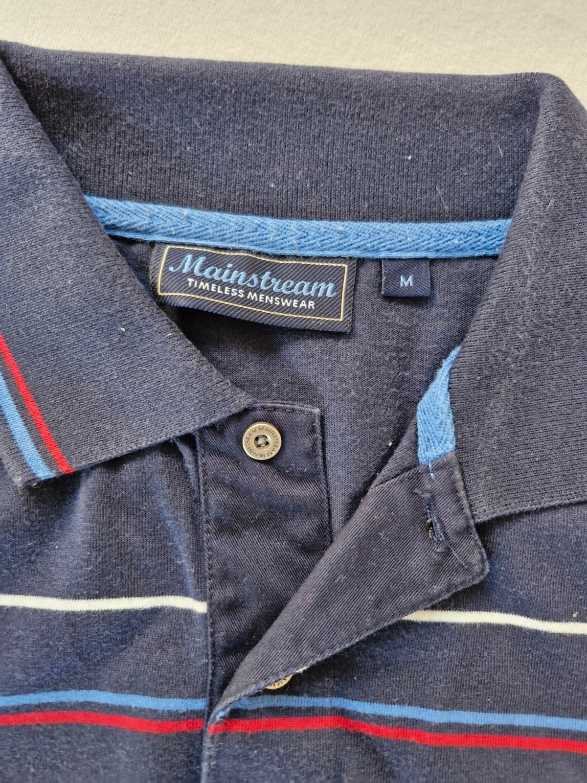 Mainstream Polo Shirt Maat M - Tijdloze Herenmode, Kleding | Heren, Gedragen, Maat 48/50 (M), Blauw, Mainstream