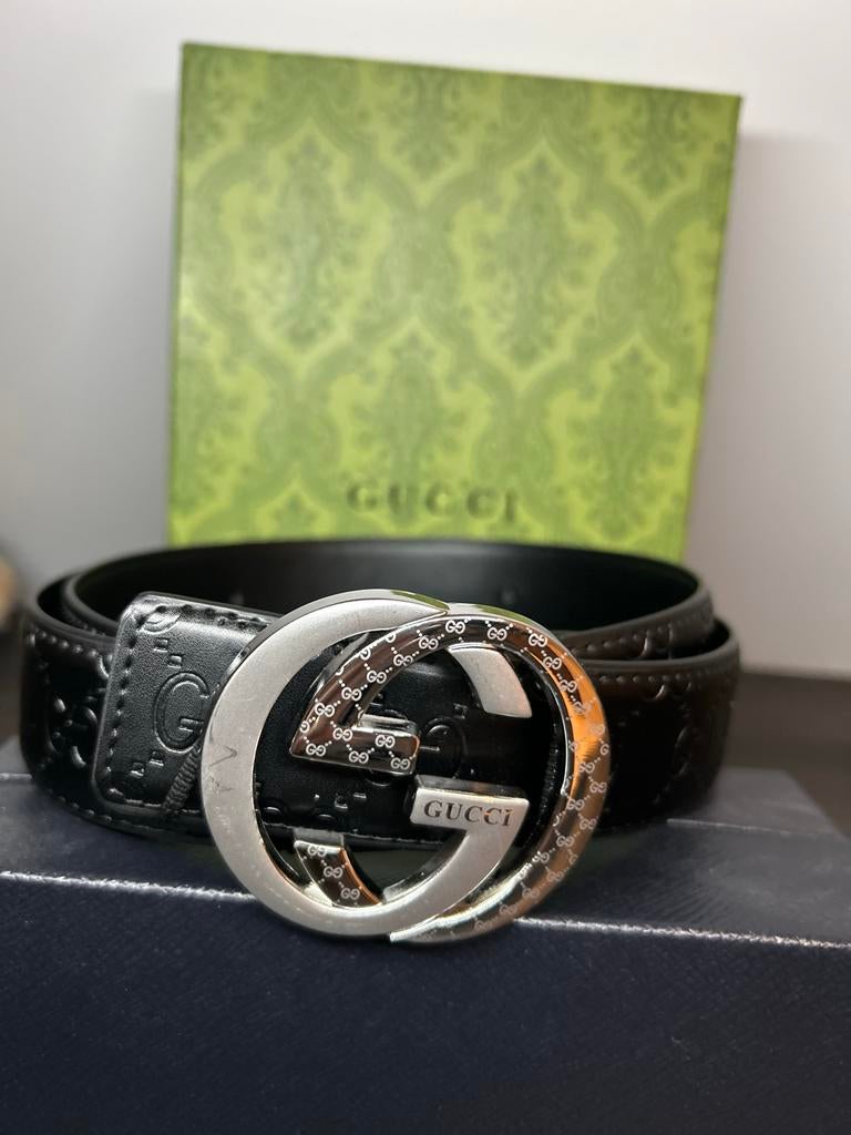 Gucci riem met GG-gesp, Kleding | Dames, 3 tot 5 cm, 90 tot 100 cm, Heupriem, Ophalen of Verzenden
