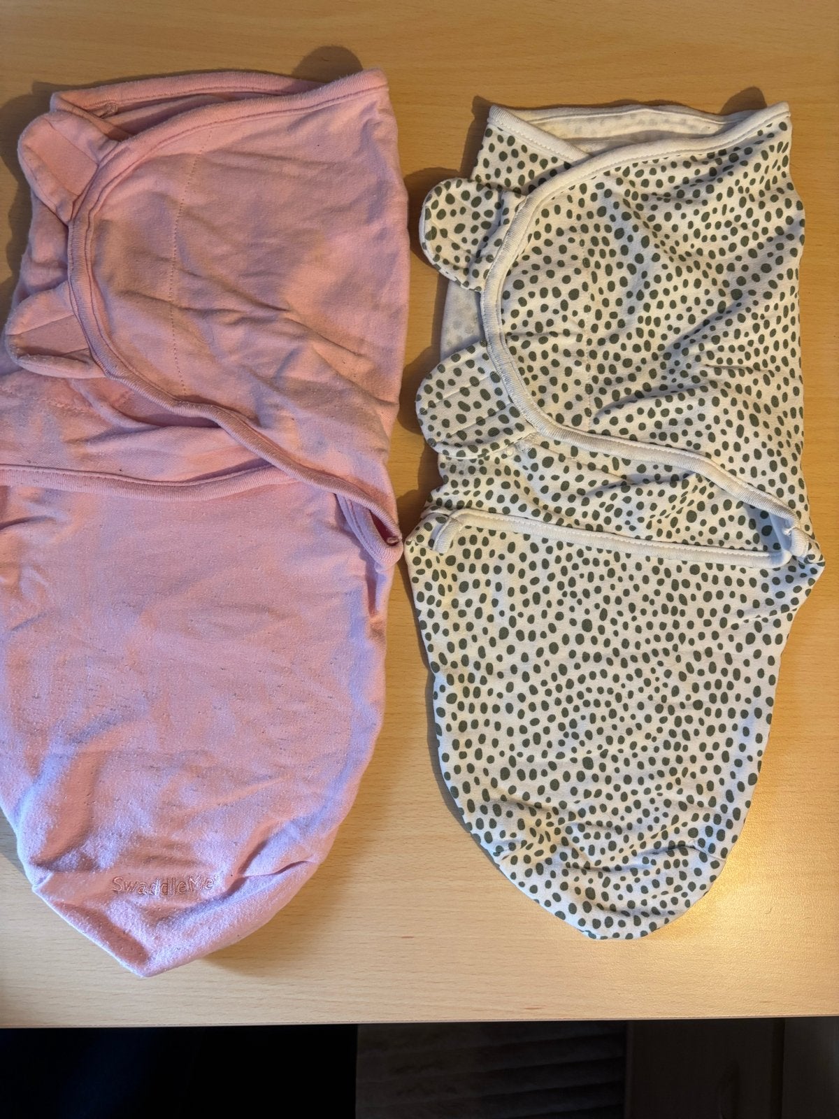 2x SwaddleMe inbakerdoeken - roze en stippen, Wasbaar, Gebruikt, Bakerzak of Bakerdoek, Roze