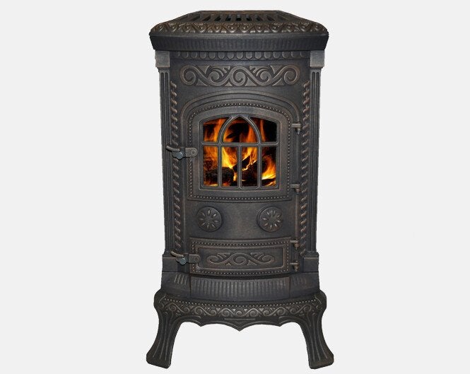 Gietijzeren Houtkachel | Nordflam Plato Patina (6 KW), Niet ingevuld, Niet ingevuld, Ophalen of Verzenden, Vrijstaand