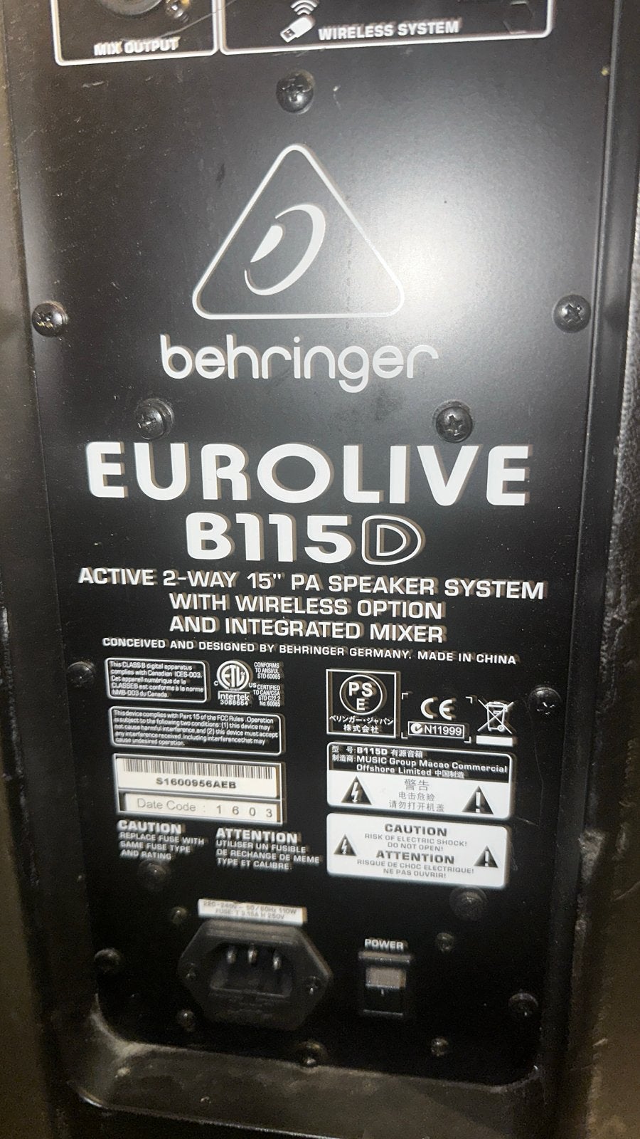 Behringer EUROLIVE B115D Actieve PA Luidspreker, Gebruikt, Overige typen, Ophalen, 150 watt of meer