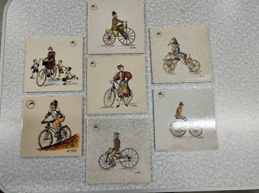 Vintage Wandtegeltjes Gazelle fietsen, Ophalen, Huis en Inrichting