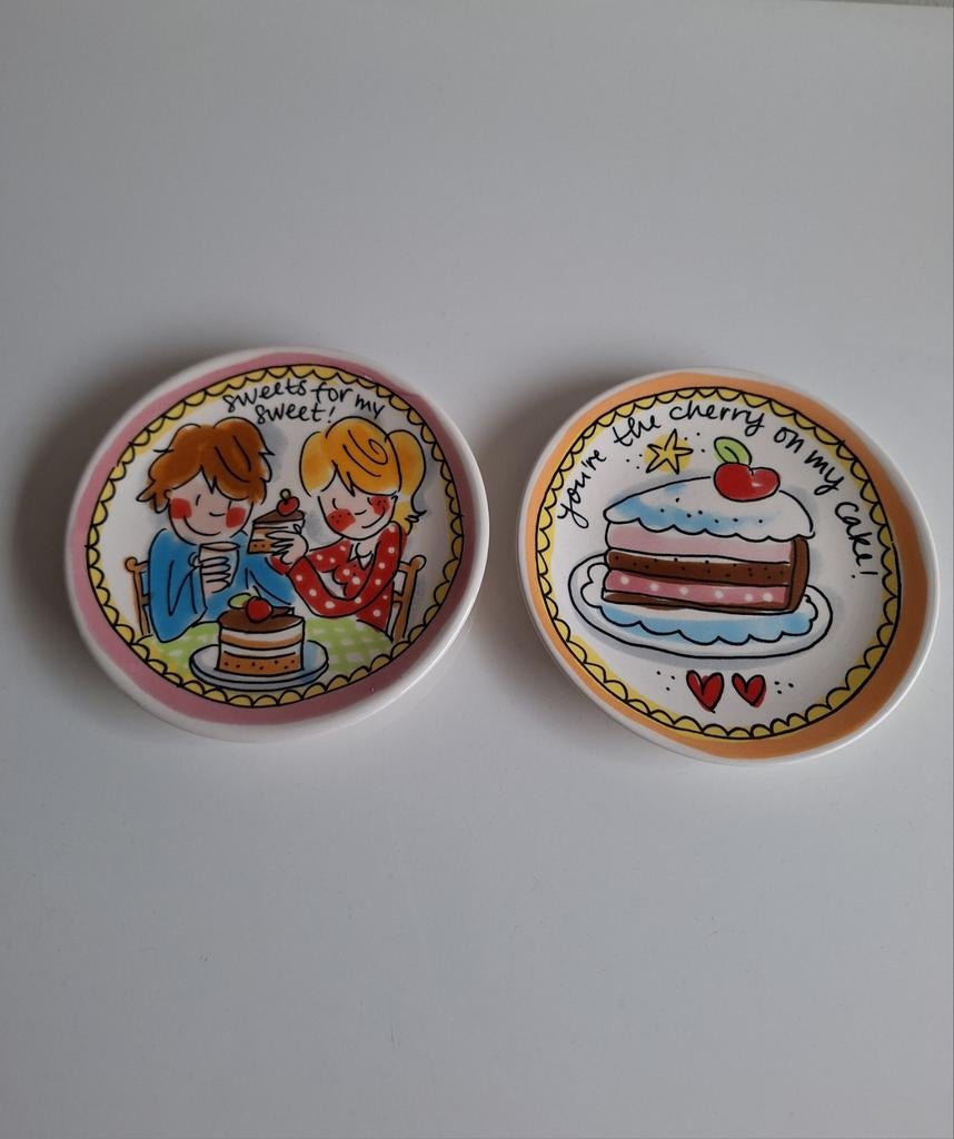 Blond Amsterdam mini schoteltjes voor bonbons of theezakjes, Porselein of Keramiek, Schaal, Rond, Ophalen of Verzenden