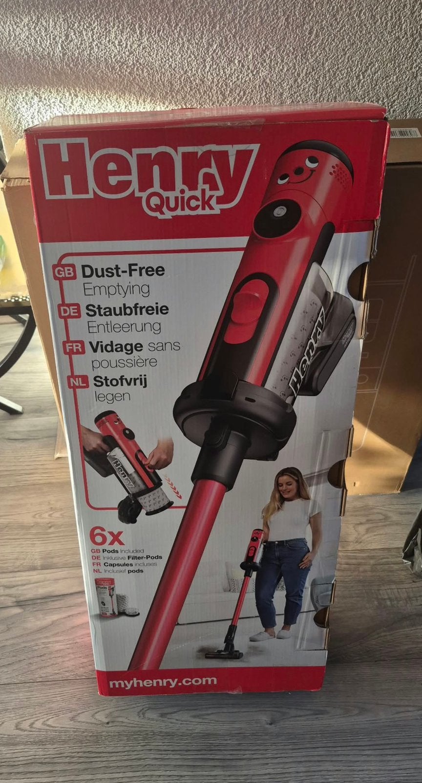 Nieuw Numatic Henry Quick Draadloze Steelstofzuiger HEN100R, Ophalen of Verzenden, Nieuw