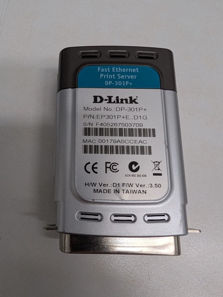 D-Link DP-301P+ Fast Ethernet Print Server, Ophalen of Verzenden, Zo goed als nieuw
