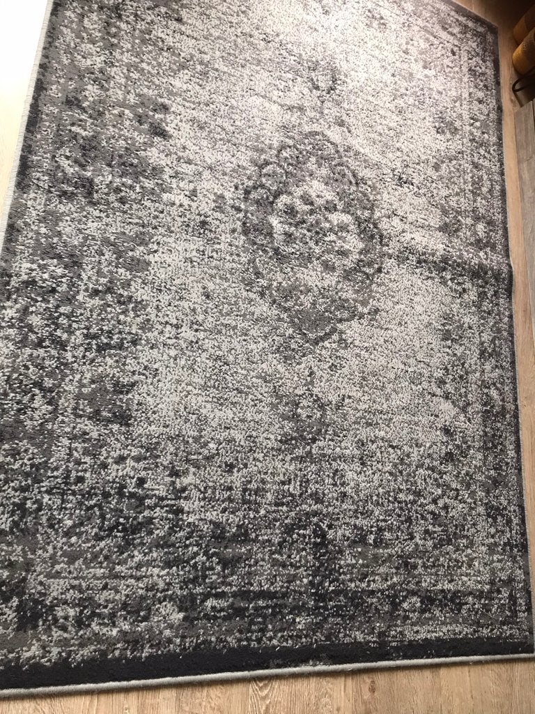 Grijs vloerkleed 200 bij 140cm, Ophalen, 100 tot 150 cm, 200 cm of meer, Zo goed als nieuw