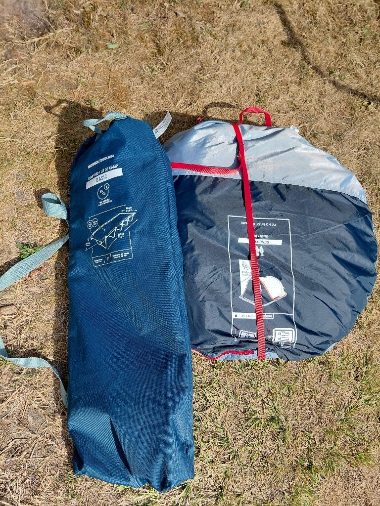 2s Tent + veldbed, Ophalen, Zo goed als nieuw, Tot en met 2