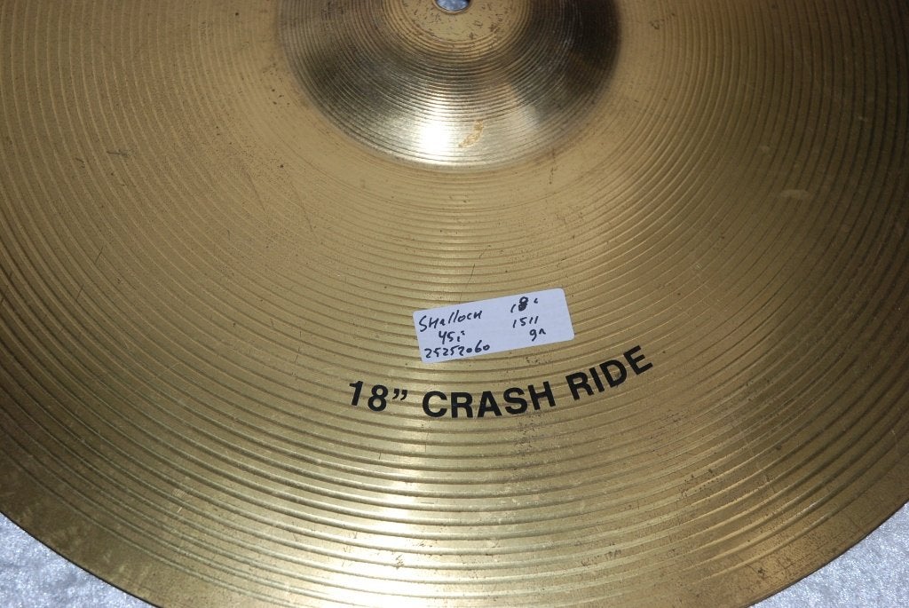 Shalloch Crash ride bekken 1511gr 18 inch  <25252060>, Gebruikt, ., Drums of Percussie, Ophalen of Verzenden