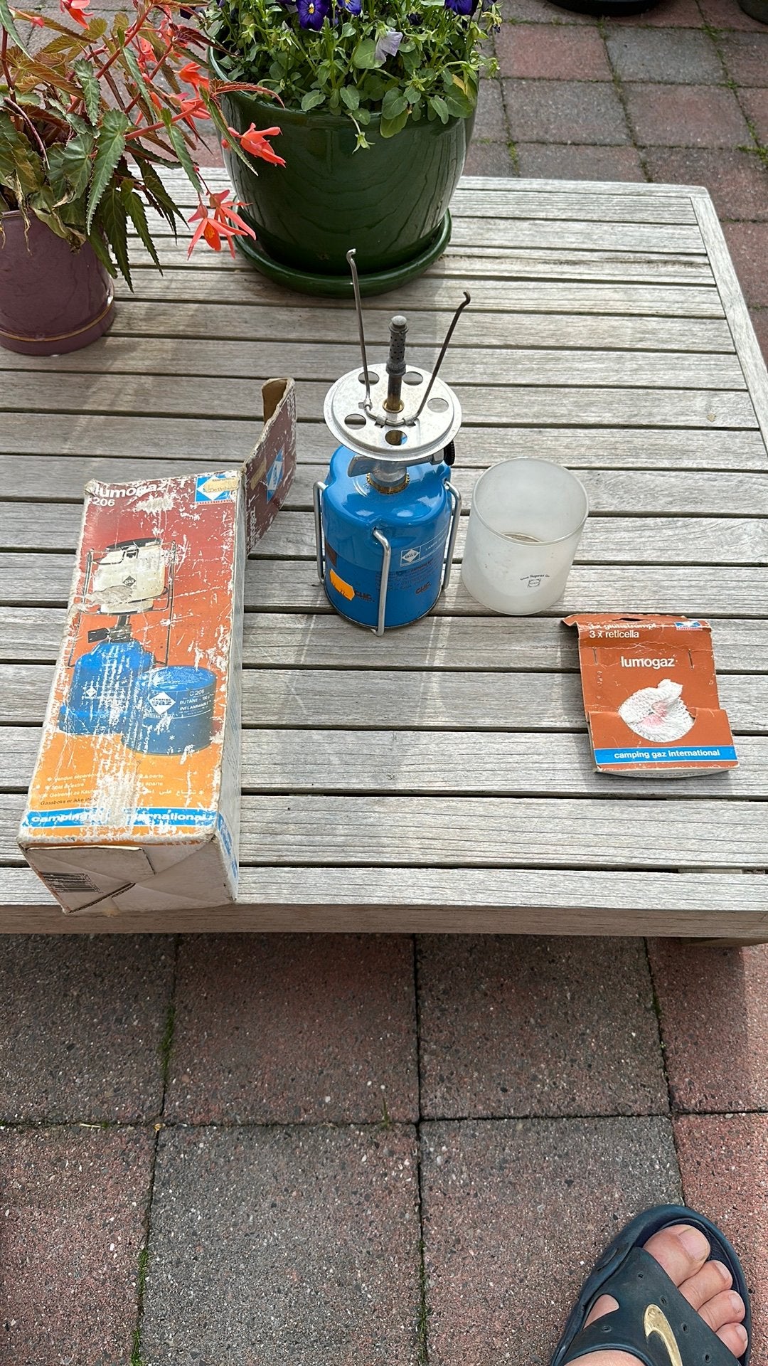 Lumogaz T 206 Campinglamp - Vintage Gaslamp, Caravans en Kamperen, Ophalen of Verzenden, Gebruikt